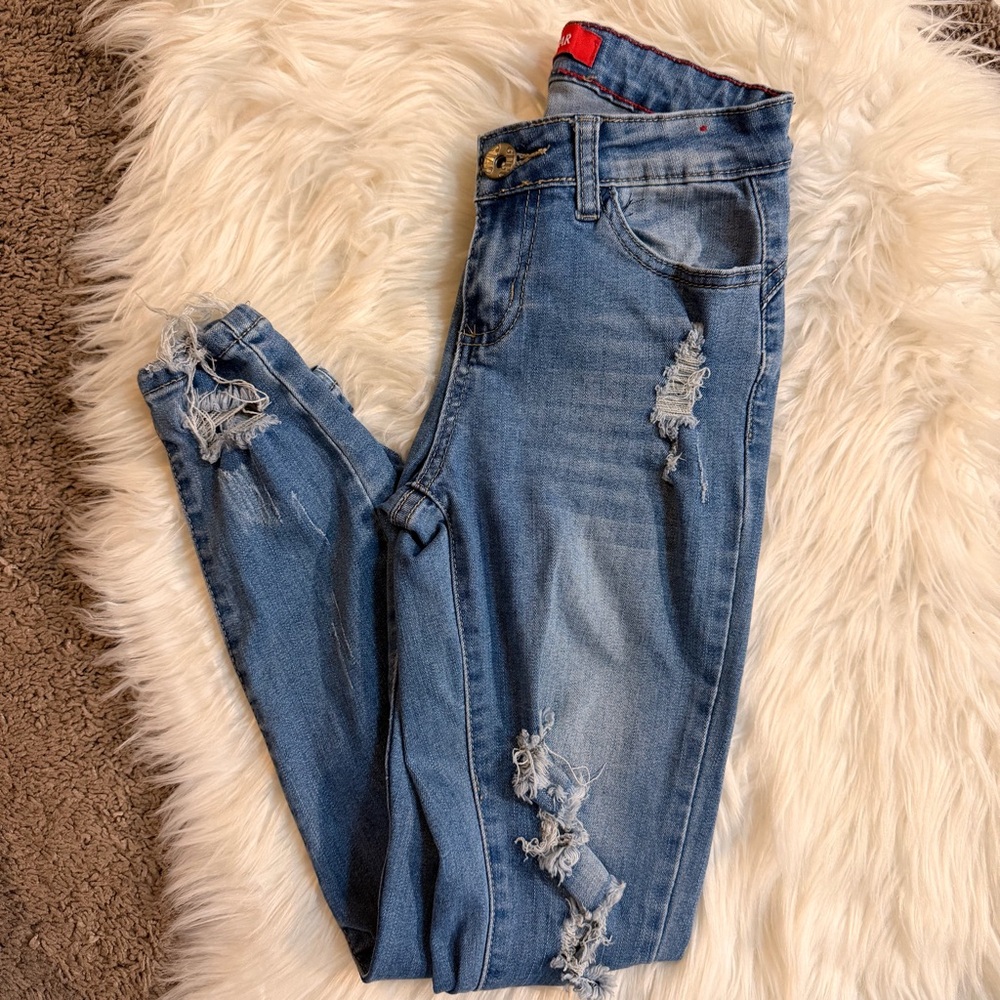 Bogo Star Distressed Blue Jeans